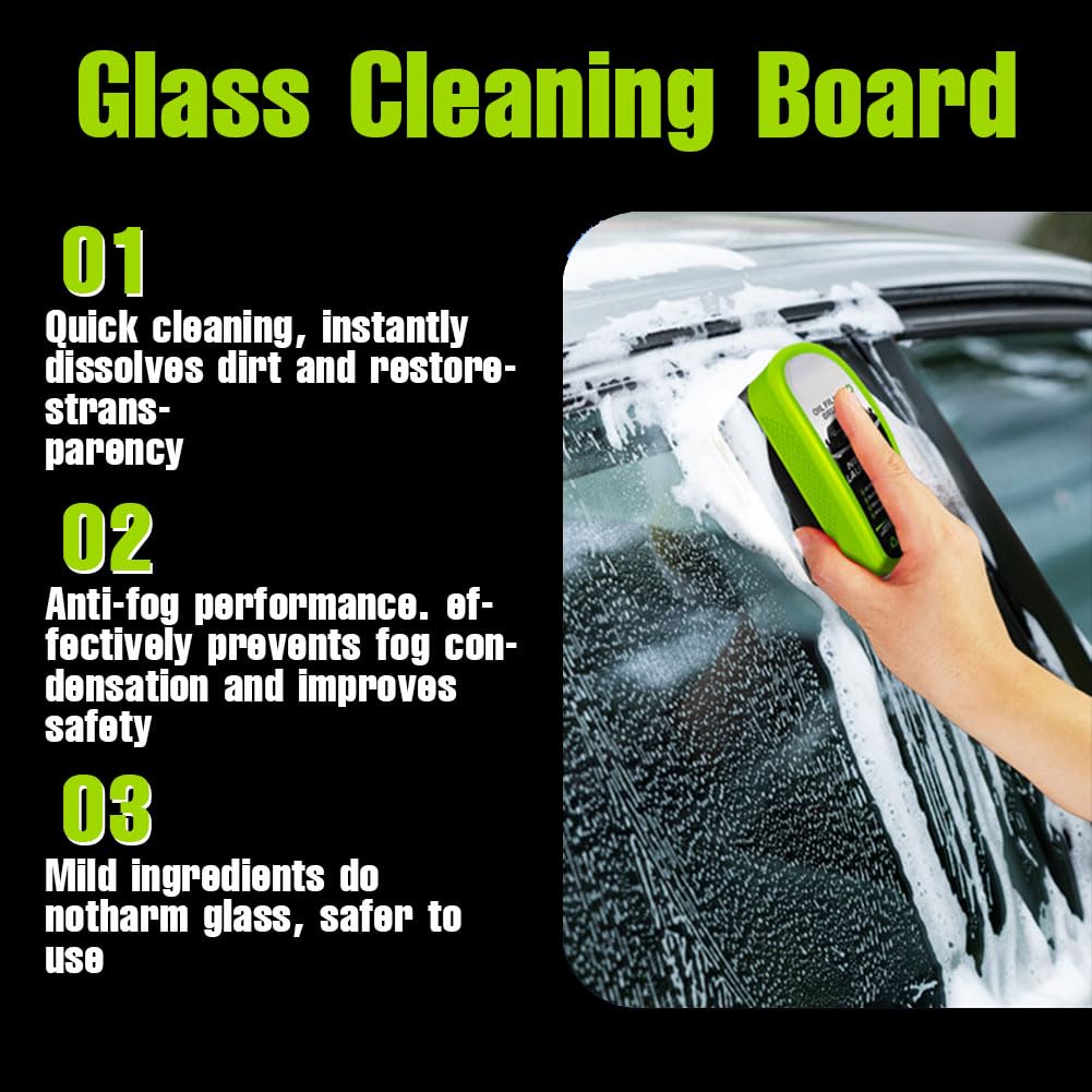 Oil Film Brush 2.0, Clear Vision Glass Cleaner, Clearview Shield Clear Vision Windshield Cleaner, Oil Film Cleaning Brush for Car Windows