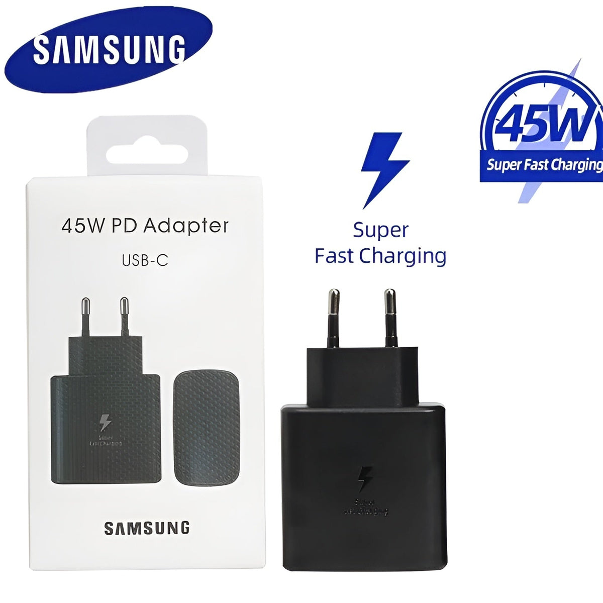 Original Samsung 45w Super Fast Charger With Type C | Best Quality Samsung Fast Charger - Samsung 45w PD Adapter