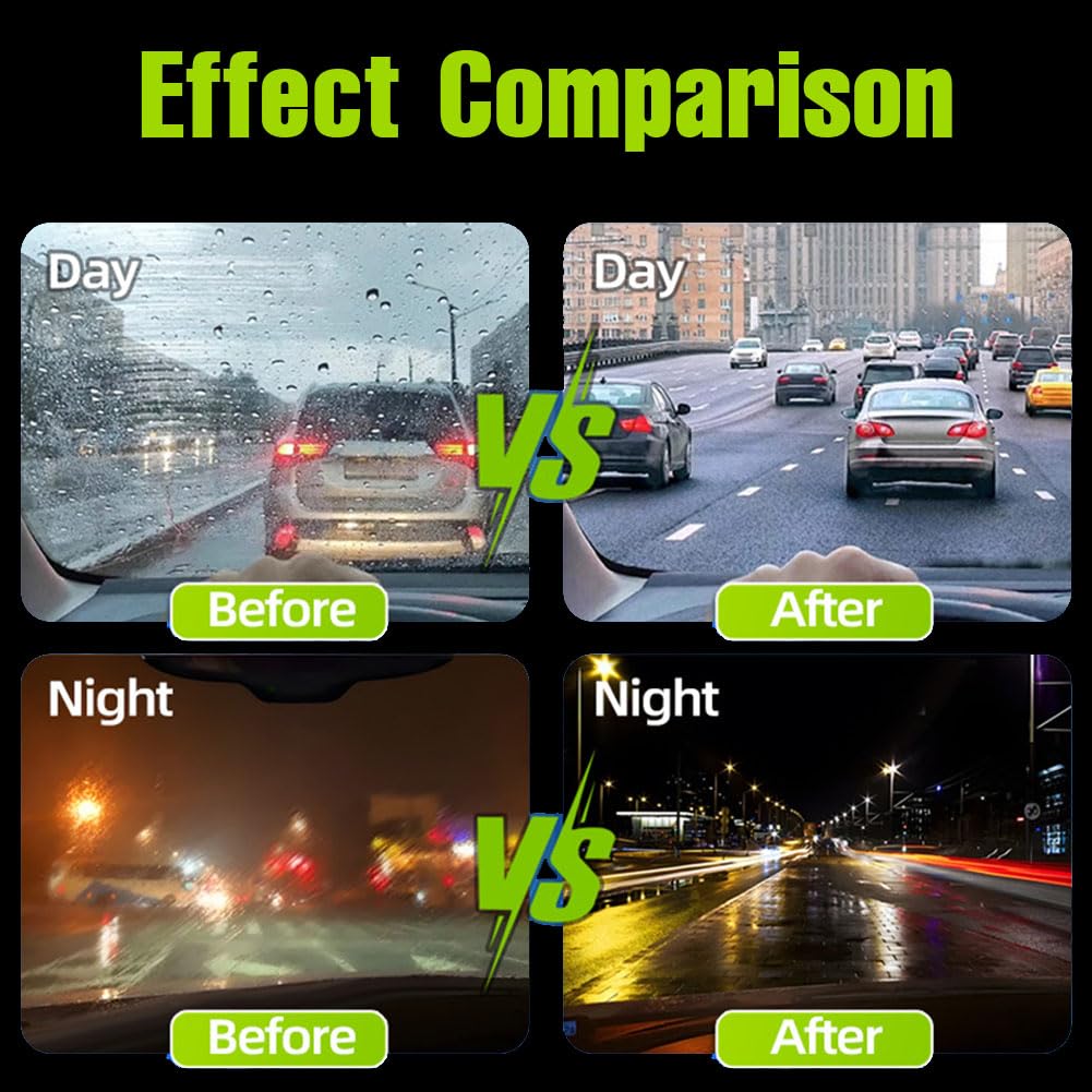 Oil Film Brush 2.0, Clear Vision Glass Cleaner, Clearview Shield Clear Vision Windshield Cleaner, Oil Film Cleaning Brush for Car Windows